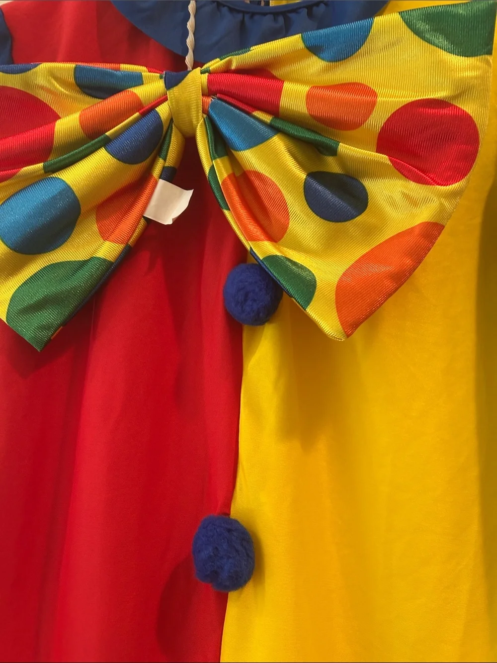 Rubie’s Color Block Clown One Piece PullOn Costume w/ polka dot tie kids size L